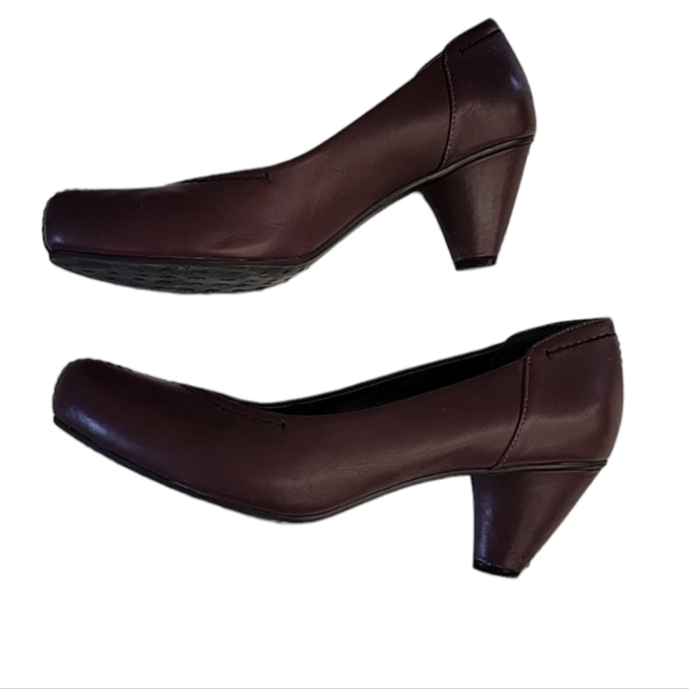 Burgundy funky heels